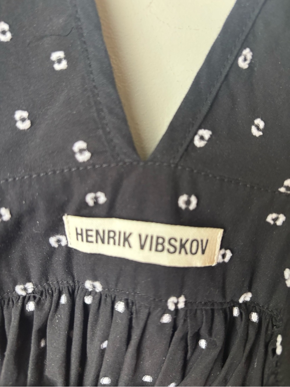 Henrik Vikskov Black Polka Dot Crossback Dress - Picture 5 of 5